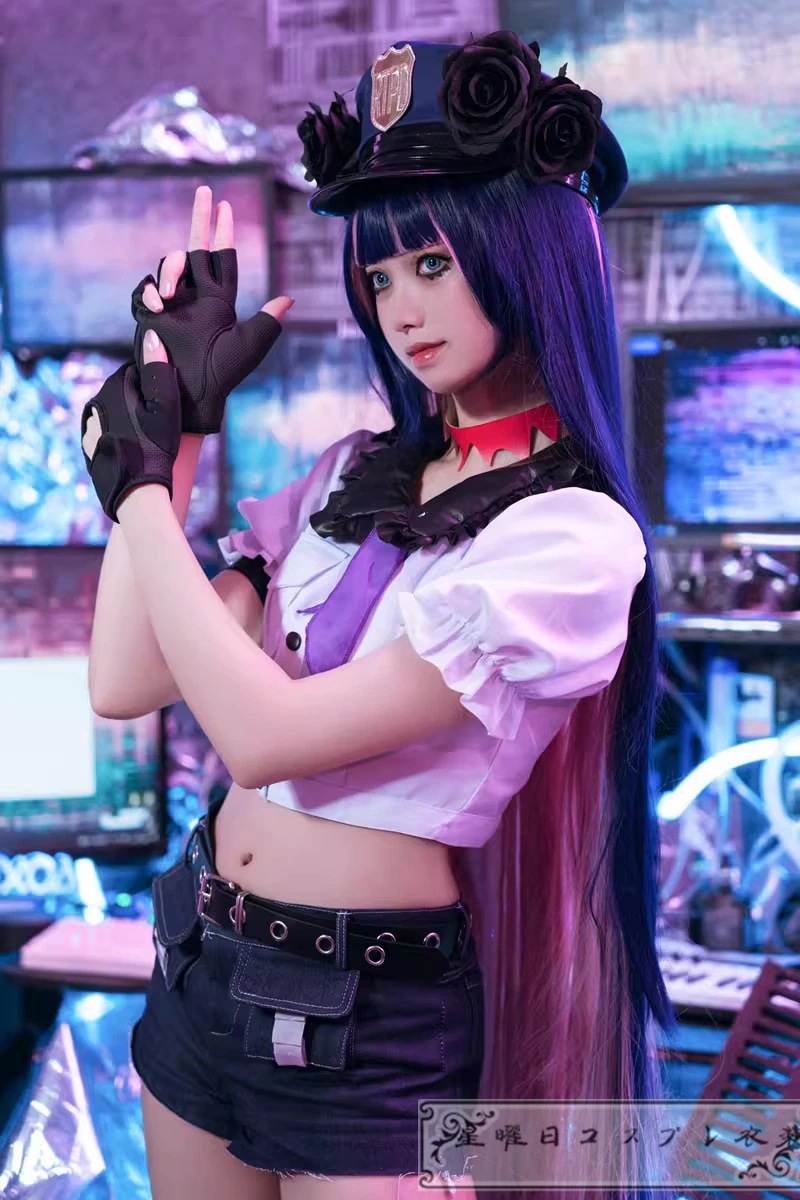 パンティ&ストッキングwithガーターベルト ストッキング パンティ 警察官 コスプレ衣装 コスチューム