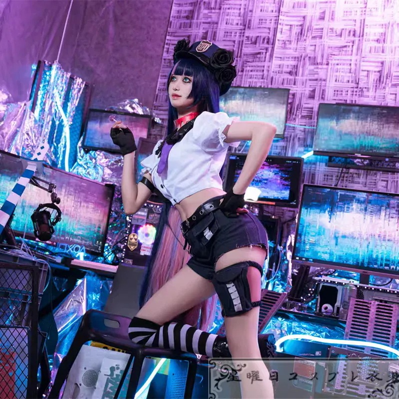 パンティ&ストッキングwithガーターベルト ストッキング パンティ 警察官 コスプレ衣装 コスチューム