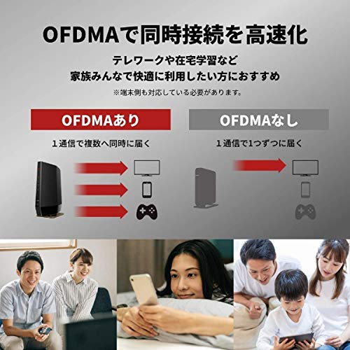 BUFFALO 無線LANルーター AirStation マットブラック WSR-5400AX6-M