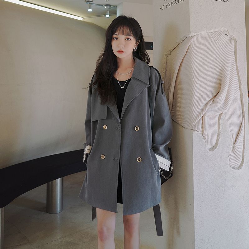 新作 秋アウター 高級感 トレンチコート レディース 韓国ファッション 百掛け長袖コート 気質百掛け ジャケット英伦風 20代 30代 40代 通勤