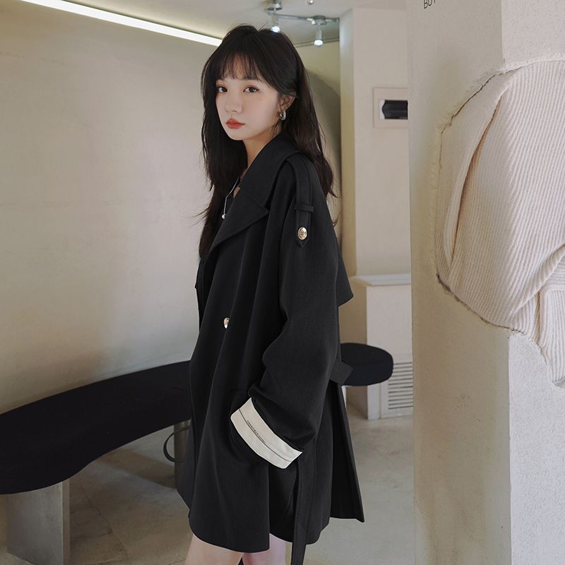 新作 秋アウター 高級感 トレンチコート レディース 韓国ファッション 百掛け長袖コート 気質百掛け ジャケット英伦風 20代 30代 40代 通勤