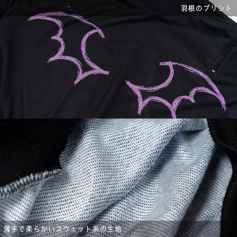 ACDC RAG [半袖]BLOODネロ パーカー 原宿系 原宿 派手カワ ファッション パンク ロック サイバー うさぎ うさみみ ブラック/パープル