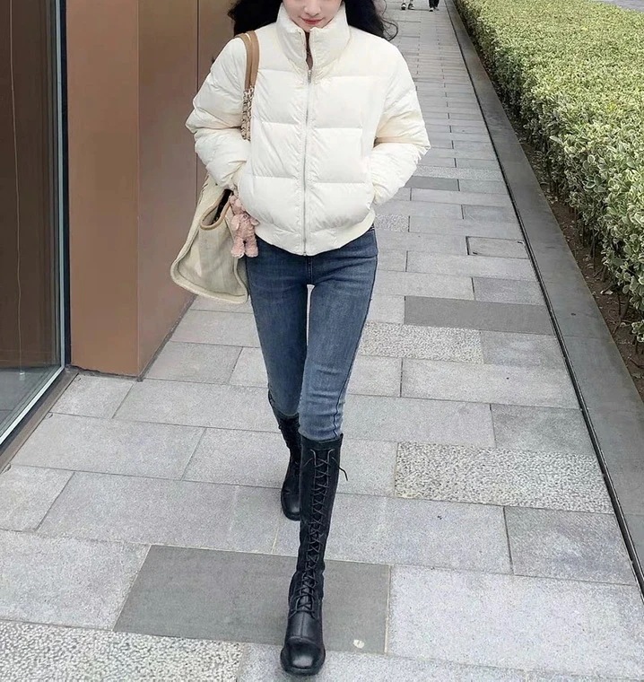 【急速出荷!】ショート丈が脚長効果でスタイルアップ！スタンドネック ショート丈 コート ジャケット クロップド 中綿コート ジャンパー パデッドジャケット パデッドコート クロップドブルゾン