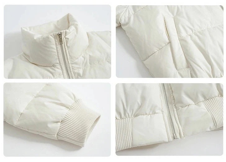 【急速出荷!】ショート丈が脚長効果でスタイルアップ！スタンドネック ショート丈 コート ジャケット クロップド 中綿コート ジャンパー パデッドジャケット パデッドコート クロップドブルゾン