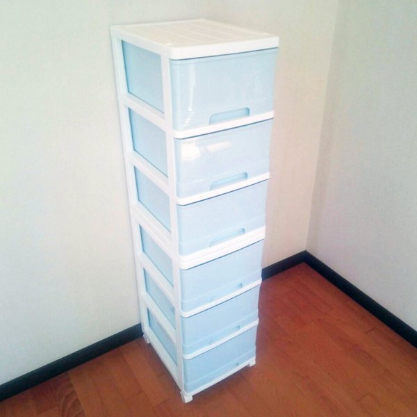 完成品 収納ケース プラスチック 引き出し 深型 3段 2個組 おしゃれ ホワイト/アイスブルー 完成品 収納ケース プラスチック 引き出し 深型 3段 2個組 おしゃれ ホワイト/アイスブルー