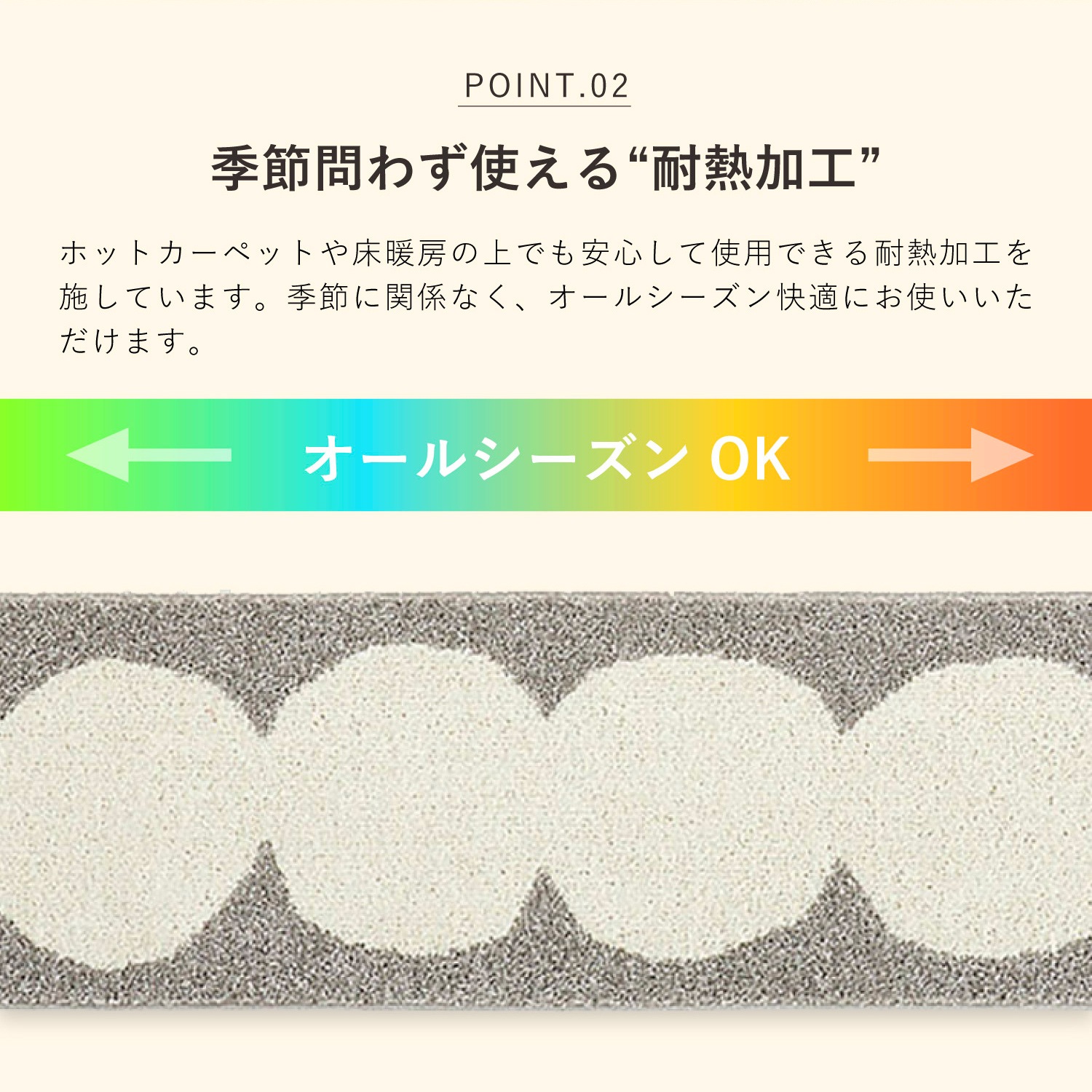 キッチンマット カーペット 絨毯 オダンゴマット 45×180cm Mサイズ 床暖房対応 すべり止め 日本製 ODANGO MAT 13476122 キッチンマット カーペット 絨毯 オダンゴマット 45×180cm Mサイズ 床暖房対応 すべり止め 日本製 ODANGO MAT 13476122