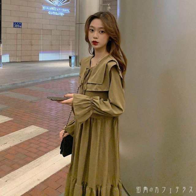 【2025新作入荷】レディース ワンピース フレアワンピース ワンピドレス ロング ひざ下 袖あり 長袖 萌袖 Oネック ピーターパンカラー ピーターパン襟 フ 【2025新作入荷】レディース ワンピース フレアワンピース ワンピドレス ロング ひざ下 袖あり 長袖 萌袖 Oネック ピーターパンカラー ピーターパン襟 フ