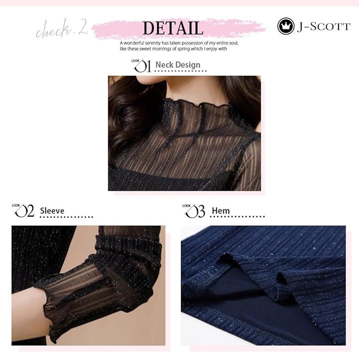 シアーラメトップス 裏地付き ストレッチ素材 ハイカラー 長袖 透け感 コリアンファッション れでぃーす 出勤オケージョン 通気性 十分袖 凹凸生地 洋服 軽量(ブルー, 2XL) シアーラメトップス 裏地付き ストレッチ素材 ハイカラー 長袖 透け感 コリアンファッション れでぃーす 出勤オケージョン 通気性 十分袖 凹凸生地 洋服 軽量(ブルー, 2XL)