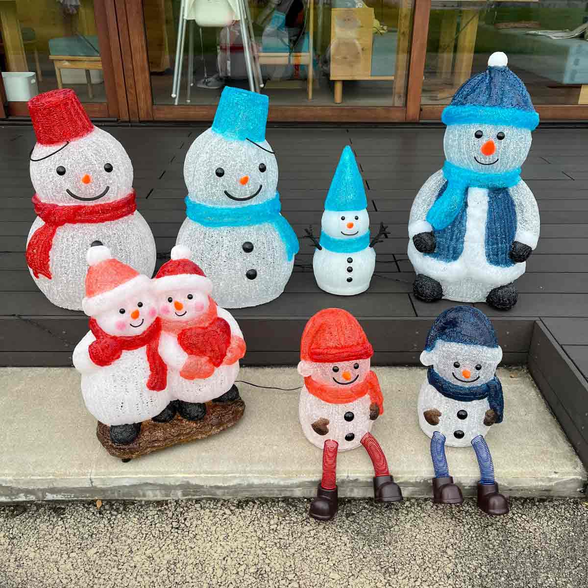 エントリーでポイント5倍！11月4日20:0011月11日1:59LEDブリリアントモチーフ 青帽子スノーマン 高さ66cm 1台 イルミネーション ライト イルミネーションライト 屋外 電飾 クリス