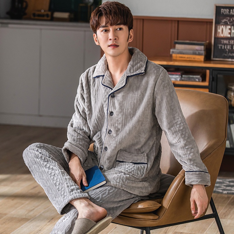 パジャマ メンズ 冬 もこもこ 暖かい 上下セット ナイトウェア 厚手 ルームウェア 長袖 大きいサイズ男性パジャマコーラル秋冬カーディガンフランネルパジャマ男性用冬の厚い加絨の家居服セット パジャマ メンズ 冬 もこもこ 暖かい 上下セット ナイトウェア 厚手 ルームウェア 長袖 大きいサイズ男性パジャマコーラル秋冬カーディガンフランネルパジャマ男性用冬の厚い加絨の家居服セット