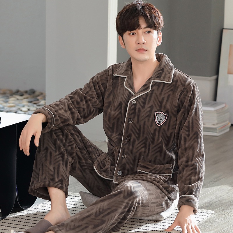 パジャマ メンズ 冬 もこもこ 暖かい 上下セット ナイトウェア 厚手 ルームウェア 長袖 大きいサイズ男性パジャマコーラル秋冬カーディガンフランネルパジャマ男性用冬の厚い加絨の家居服セット パジャマ メンズ 冬 もこもこ 暖かい 上下セット ナイトウェア 厚手 ルームウェア 長袖 大きいサイズ男性パジャマコーラル秋冬カーディガンフランネルパジャマ男性用冬の厚い加絨の家居服セット
