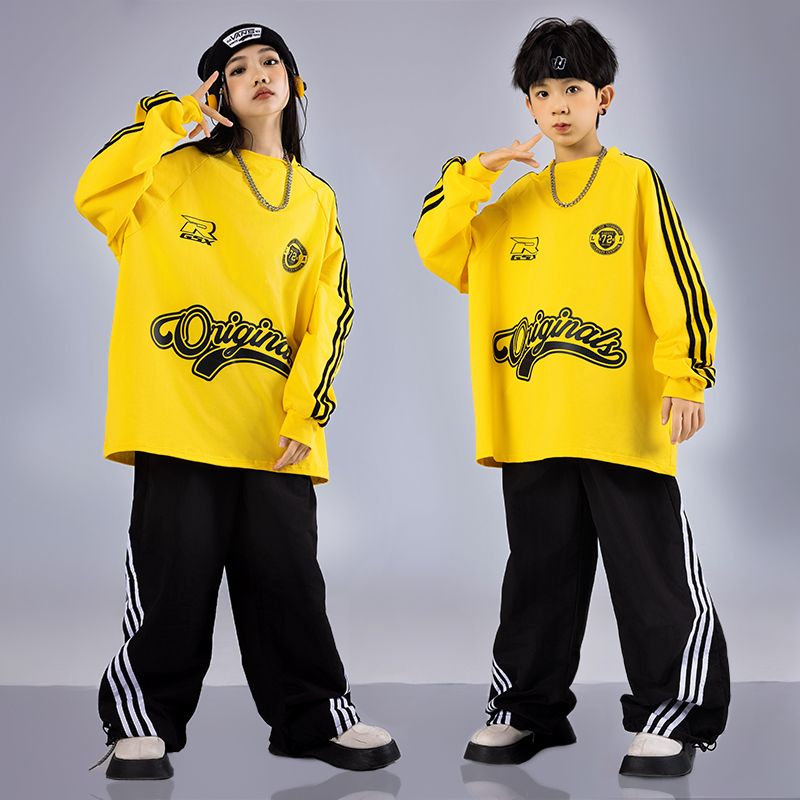 小学生の運動会の服装の秋の子供のhiphopの街のダンスの子供服の男の子の演芸服の女の子のダンスの服装 小学生の運動会の服装の秋の子供のhiphopの街のダンスの子供服の男の子の演芸服の女の子のダンスの服装