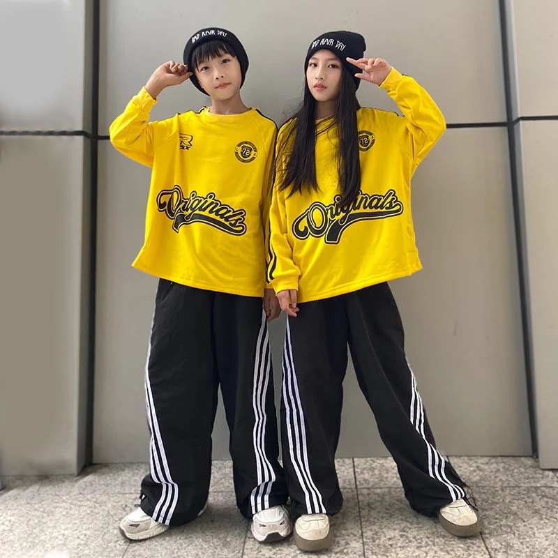 小学生の運動会の服装の秋の子供のhiphopの街のダンスの子供服の男の子の演芸服の女の子のダンスの服装 小学生の運動会の服装の秋の子供のhiphopの街のダンスの子供服の男の子の演芸服の女の子のダンスの服装