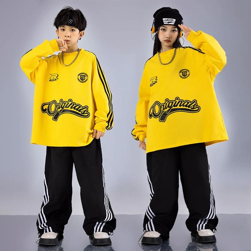 小学生の運動会の服装の秋の子供のhiphopの街のダンスの子供服の男の子の演芸服の女の子のダンスの服装 小学生の運動会の服装の秋の子供のhiphopの街のダンスの子供服の男の子の演芸服の女の子のダンスの服装