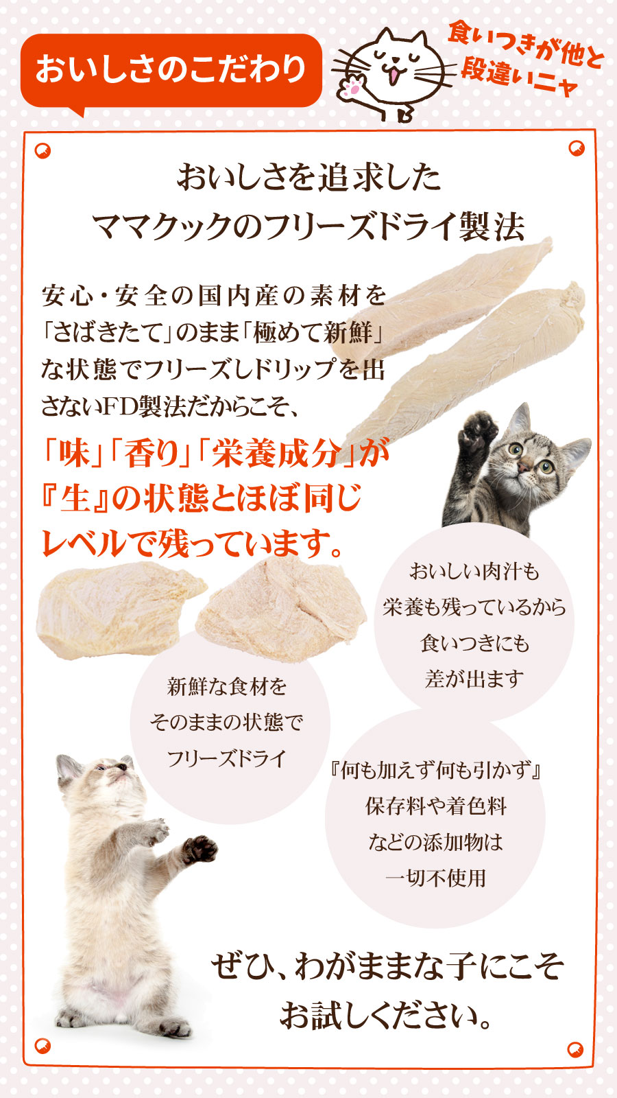 フリーズドライのササミ 猫用 150g3袋セット