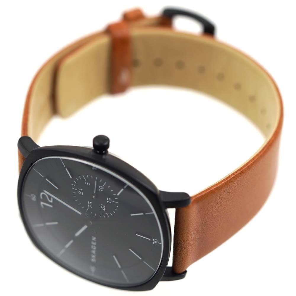[アウトレット(ベルトに難あり)] スカーゲン 腕時計 メンズ ブラック×ブラウン ラングステッド SKAGEN RUNGSTED SKW6257