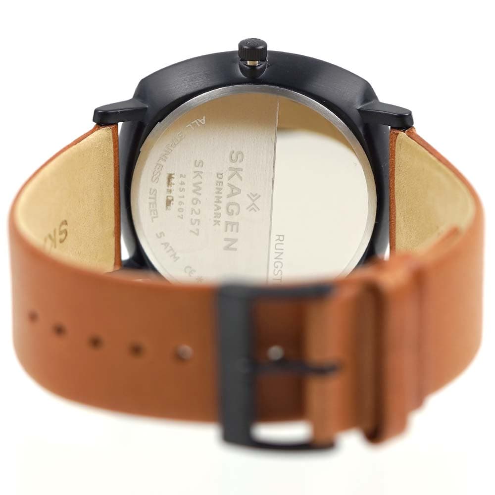[アウトレット(ベルトに難あり)] スカーゲン 腕時計 メンズ ブラック×ブラウン ラングステッド SKAGEN RUNGSTED SKW6257