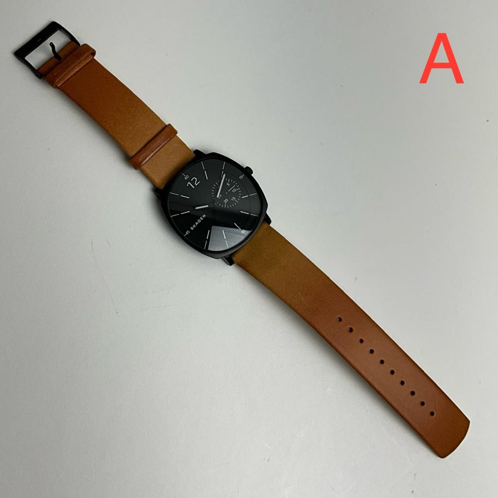 [アウトレット(ベルトに難あり)] スカーゲン 腕時計 メンズ ブラック×ブラウン ラングステッド SKAGEN RUNGSTED SKW6257