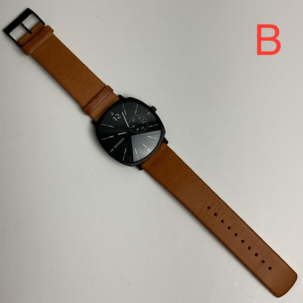 [アウトレット(ベルトに難あり)] スカーゲン 腕時計 メンズ ブラック×ブラウン ラングステッド SKAGEN RUNGSTED SKW6257