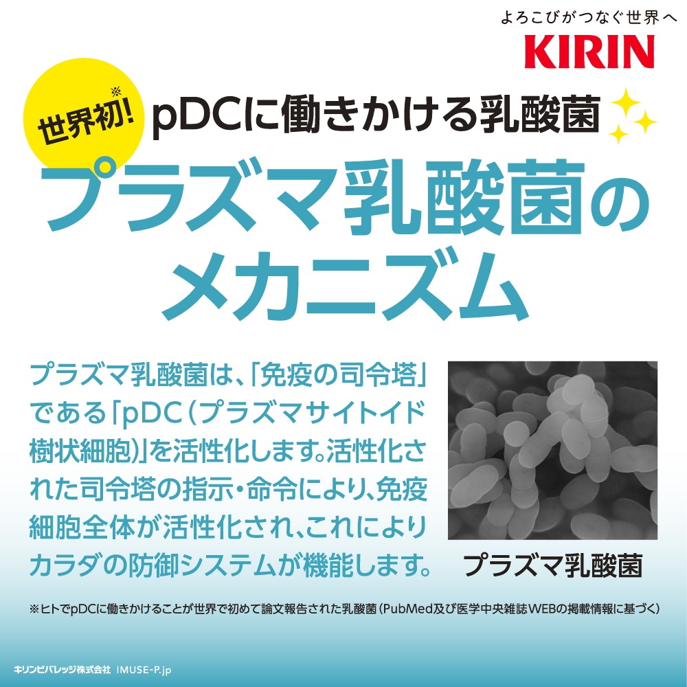 キ リ ン iMUSE ヨーグルトテイスト 機能性表示食品 500mlペットボトル 48本 (24本 2ケース) プラズマ乳酸菌使用 イミューズ