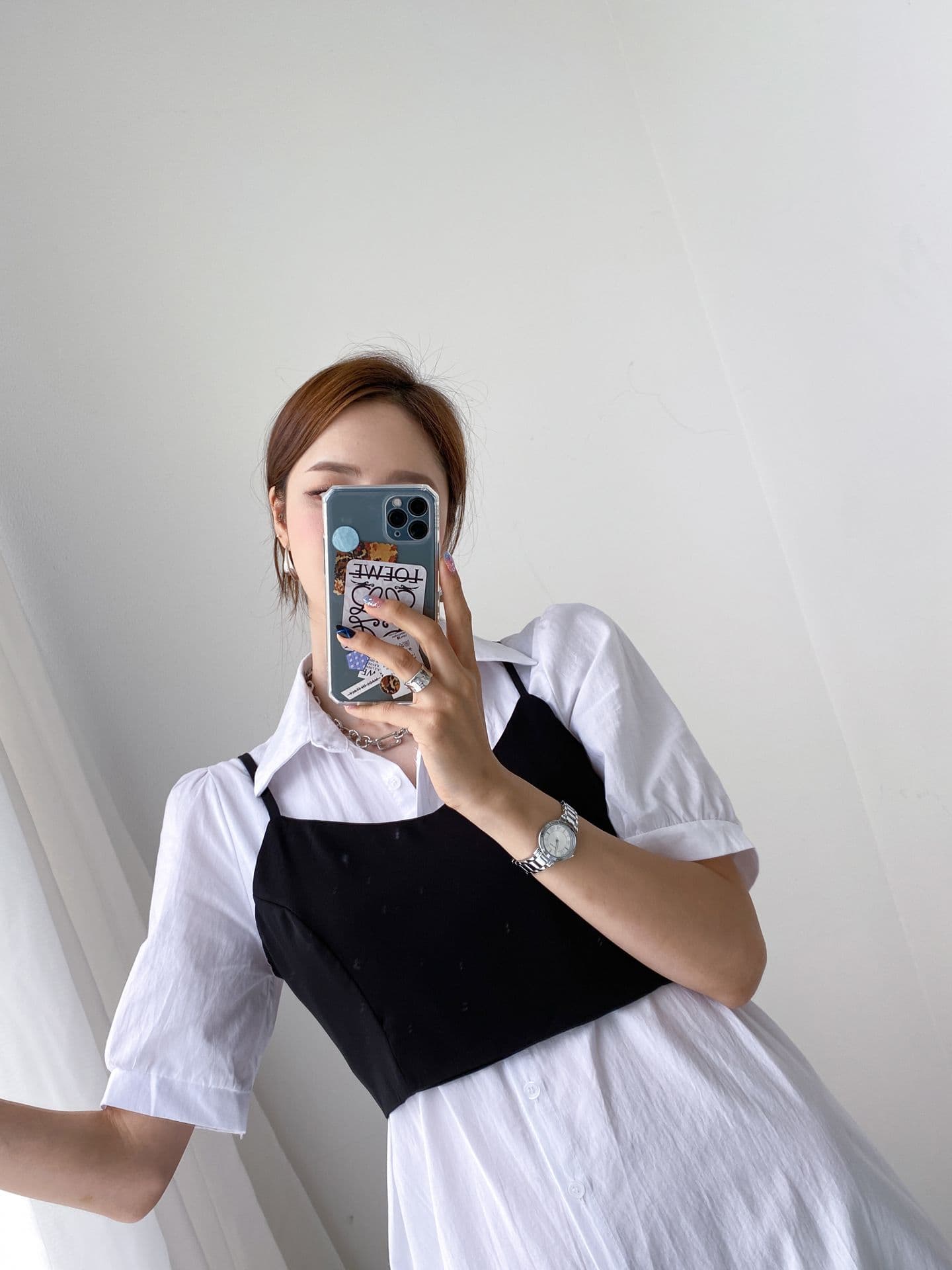 韓国 [WWW] シャツビスチェセット