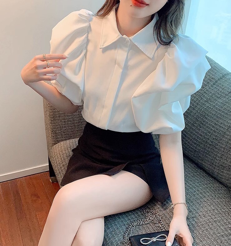 トップス ブラウス 白トップス 袖あり 半袖 パフスリーブ 襟付き レギュラーカラー ふわふわ 前開き かわいい 大人可愛い 大人 上品 おしゃれ お洒落 大人女子 こなれ感 ラブリー キュート トップス ブラウス 白トップス 袖あり 半袖 パフスリーブ 襟付き レギュラーカラー ふわふわ 前開き かわいい 大人可愛い 大人 上品 おしゃれ お洒落 大人女子 こなれ感 ラブリー キュート