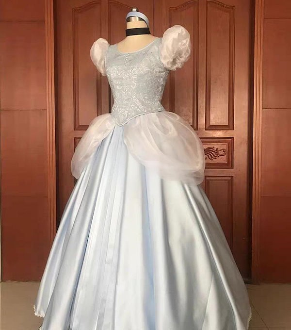 仮装衣装 シンデレラ ドレス Dハロ 大人用【パニエ、グローブ付き