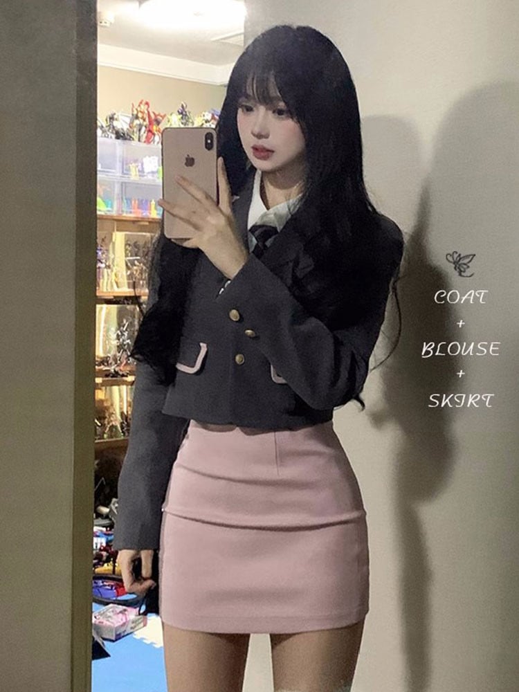 3点セット 学生服 レディース セットアップ 学生制服 スクール 学校 ガールズ 高校生 大学生 衣装 中学生