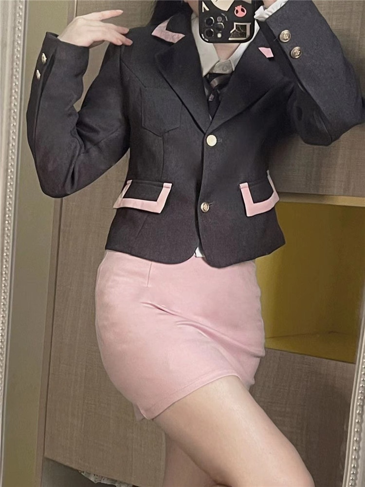 3点セット 学生服 レディース セットアップ 学生制服 スクール 学校 ガールズ 高校生 大学生 衣装 中学生