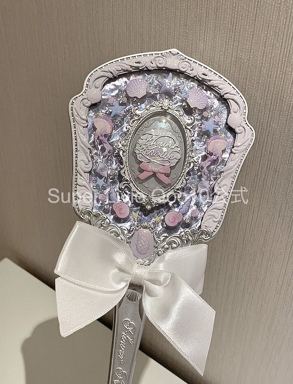 金色の花柄ハンドミラー Qoo10] FLOWER KNOWS 7周年限定ミラー ミッドサマーフェアリー