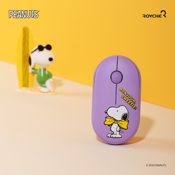 [PEANUTS] SNOOPY公式/ スヌーピー/ ワイヤレスマウス/ 無線無騒音マウス