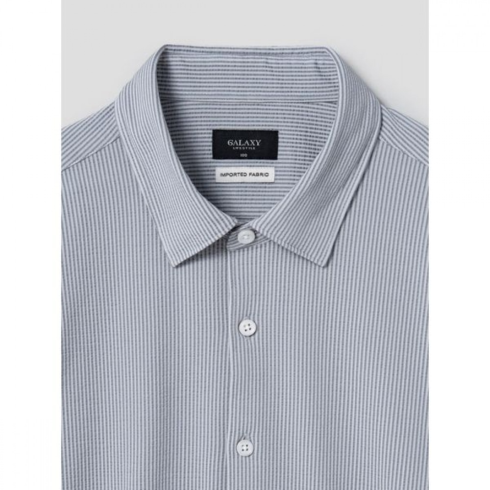 [ギャラクシーライフスタイル] アクティブストライプジャージーシャツグレー (GC4164M023)