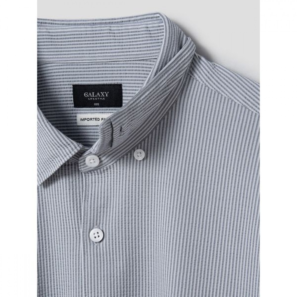 [ギャラクシーライフスタイル] アクティブストライプジャージーシャツグレー (GC4164M023)