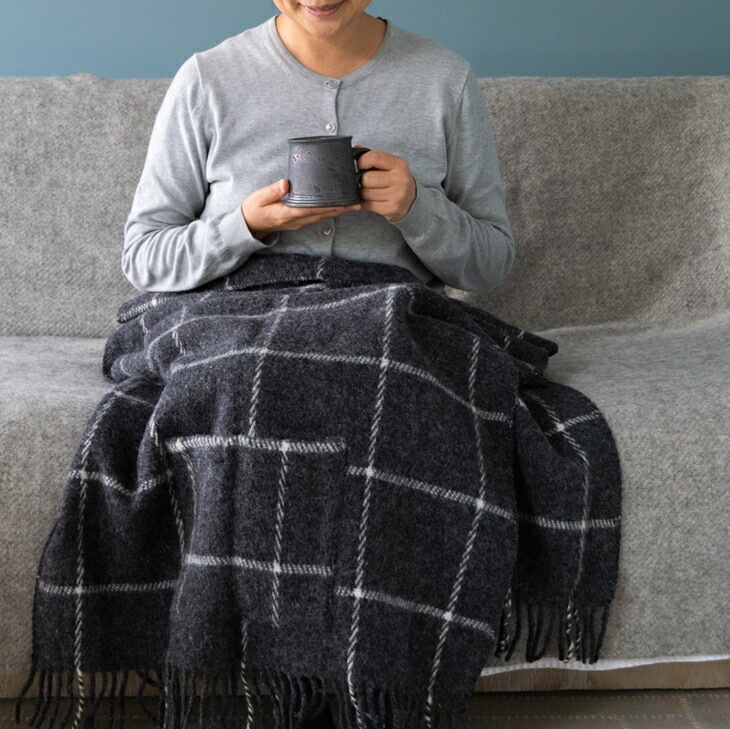 KLIPPAN (クリッパン) ヴィンガ (ダークグレー) ウール ストール