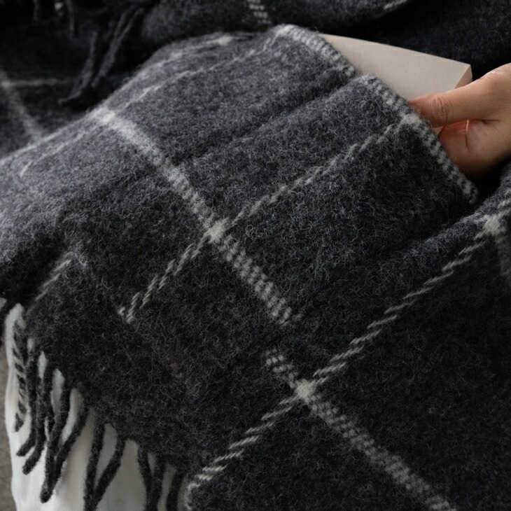 KLIPPAN (クリッパン) ヴィンガ (ダークグレー) ウール ストール