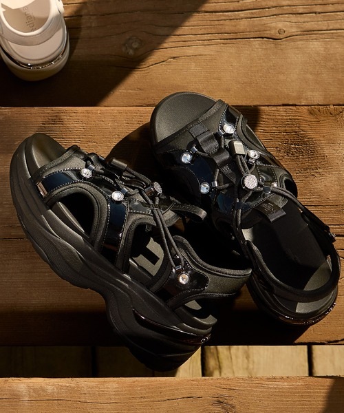 サンダル 「軽量」ドローコードサンダル レディース