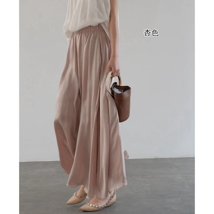 【1つ買うと1つ無料】ワイドパンツ ガウチョパンツ スカーチョ スカンツ 光沢感あり 体型カバー 美脚 揺れる シルク風 サテン 面 接触冷感 ボトムス 涼しい 【1つ買うと1つ無料】ワイドパンツ ガウチョパンツ スカーチョ スカンツ 光沢感あり 体型カバー 美脚 揺れる シルク風 サテン 面 接触冷感 ボトムス 涼しい