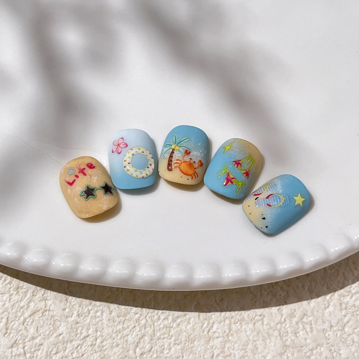 【1点ご購入 で10点プレゼントいたします】シェルライトサマー小物ネイルシールプチフレッシュカラフルサマーデコレーションシール