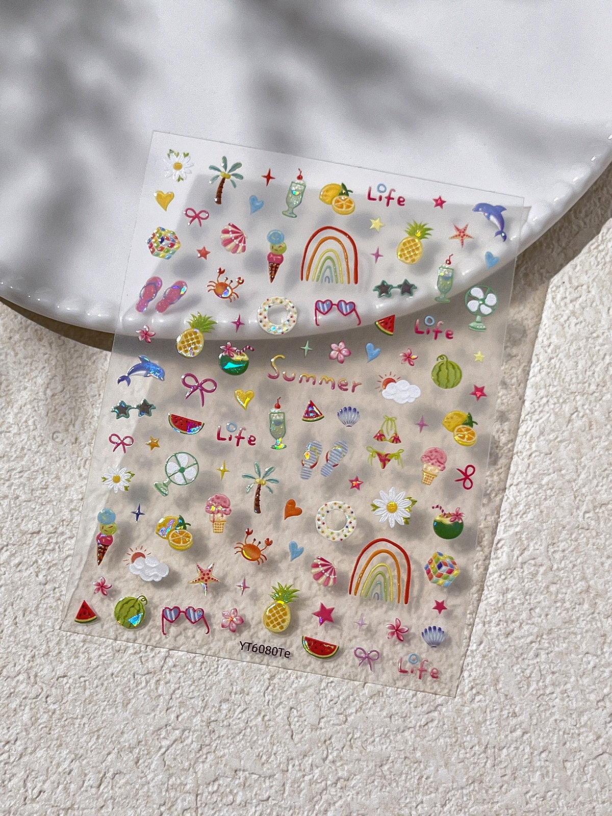【1点ご購入 で10点プレゼントいたします】シェルライトサマー小物ネイルシールプチフレッシュカラフルサマーデコレーションシール