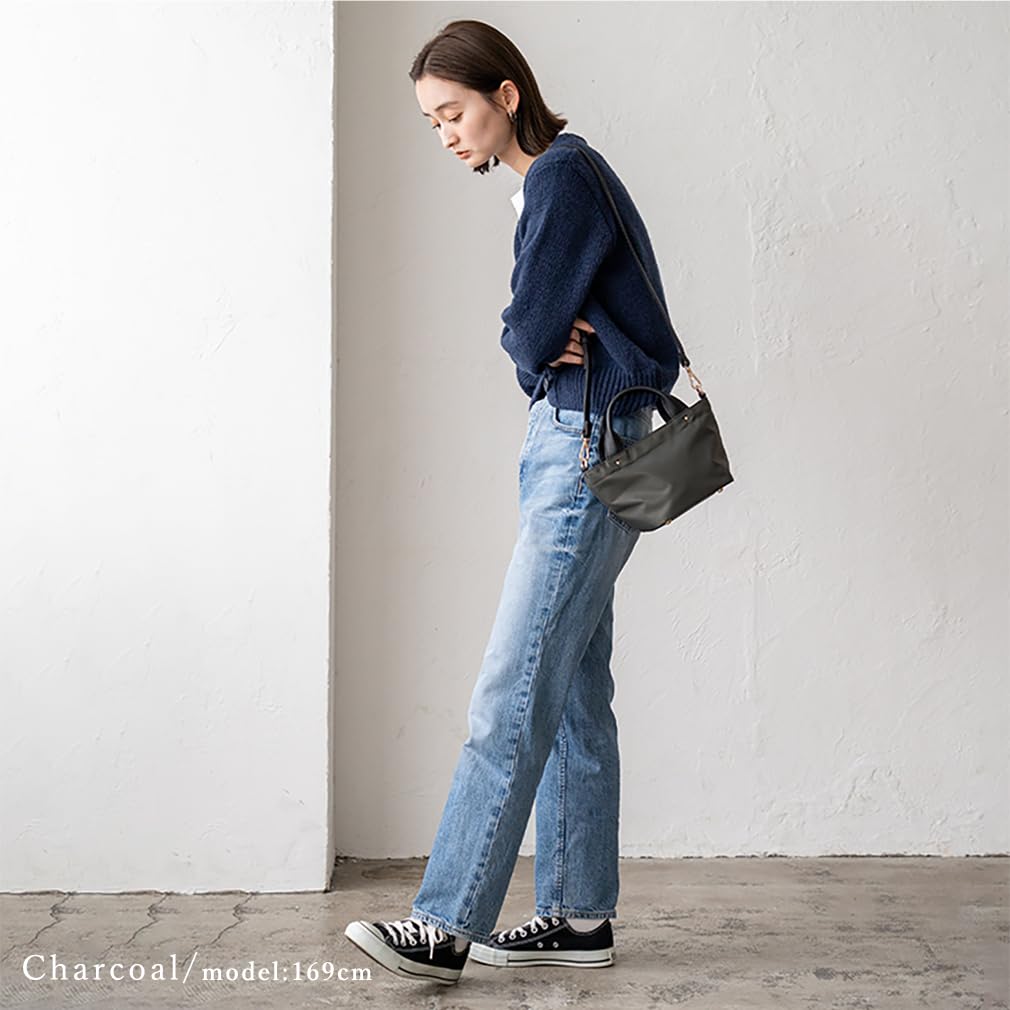 [VITAFELICE] ヴィータフェリーチェ 本革3スペースハンドバッグ レディース inb-10194z (チャコール)