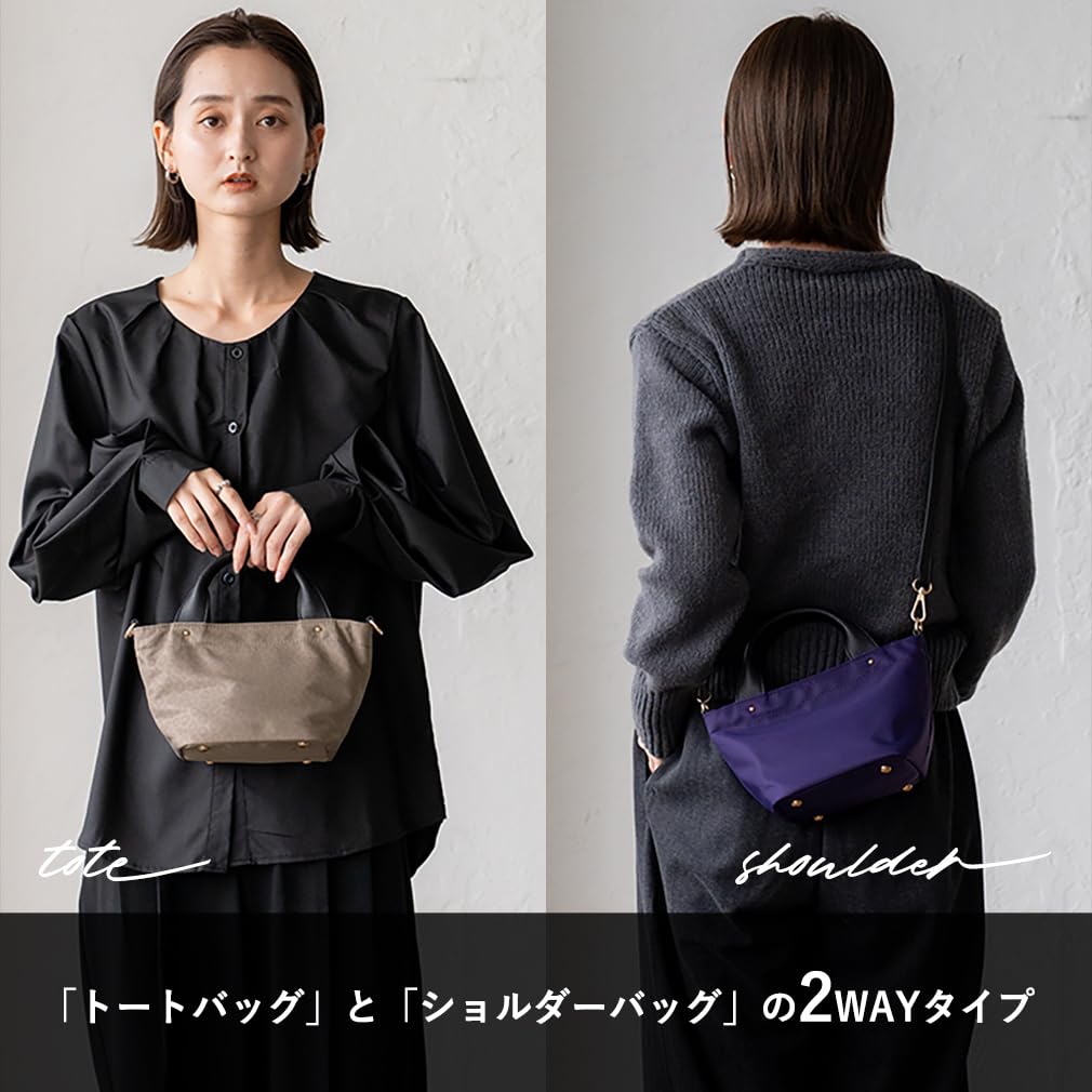 [VITAFELICE] ヴィータフェリーチェ 本革3スペースハンドバッグ レディース inb-10194z (チャコール)