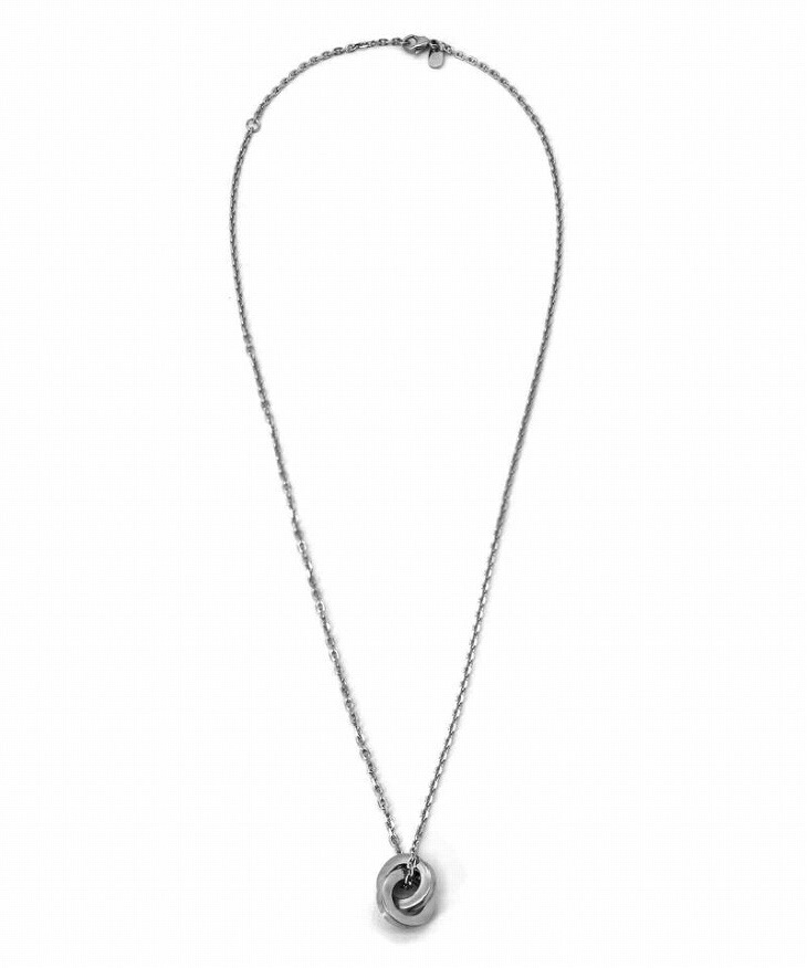 ネックレス メンズ リバースラウンドダブルリングネックレス サージカルステンレス316L LH-03NE0525 ステンレス アレルギーフリー 【ネコポス】 ネックレス メンズ リバースラウンドダブルリングネックレス サージカルステンレス316L LH-03NE0525 ステンレス アレルギーフリー 【ネコポス】