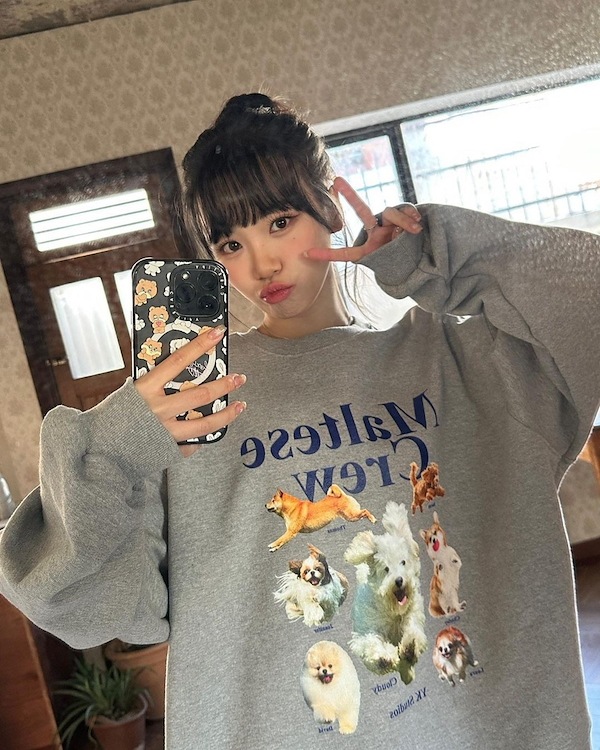 WAIKEI】マルチーズクルーライン刺繍デニムパンツ 2色 WAIKEI