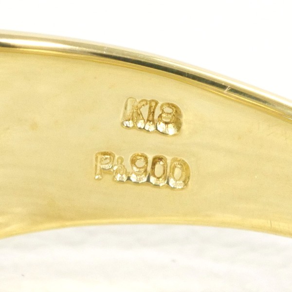PT900 プラチナ K18YG リング 指輪 12号 ダイヤ 0.10 ジュエリー 中古 PT900 プラチナ K18YG リング 指輪 12号 ダイヤ 0.10 ジュエリー 中古