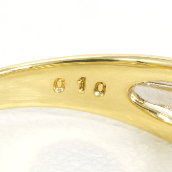 PT900 プラチナ K18YG リング 指輪 12号 ダイヤ 0.10 ジュエリー 中古 PT900 プラチナ K18YG リング 指輪 12号 ダイヤ 0.10 ジュエリー 中古