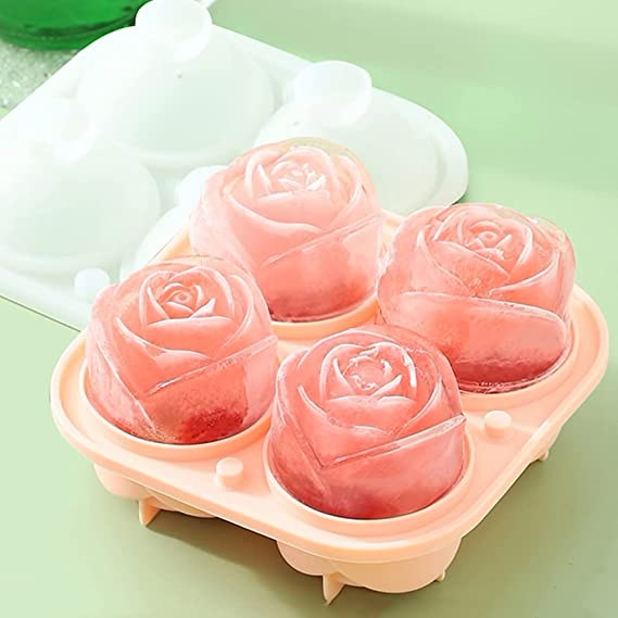 製氷皿 バラの形 製氷器 シリコン アイストレー製氷皿 製氷機 シリコンモールド 氷型 型取出し簡単 柔らかい 可愛い アイスクリーム