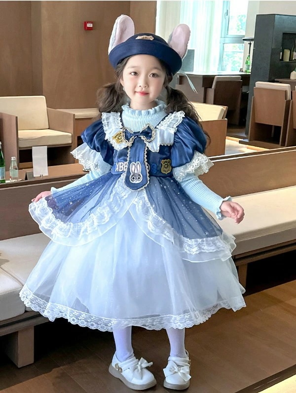 ワンピース ディズニー ズートピア ジュディホップス風 ワンピース 子供 余興 ハロウィン仮装 ズート Judy Hopps風 警察服 コスプレ衣装 ウサギの警官服 コスチューム 変身 仮装 ワンピース ディズニー ズートピア ジュディホップス風 ワンピース 子供 余興 ハロウィン仮装 ズート Judy Hopps風 警察服 コスプレ衣装 ウサギの警官服 コスチューム 変身 仮装