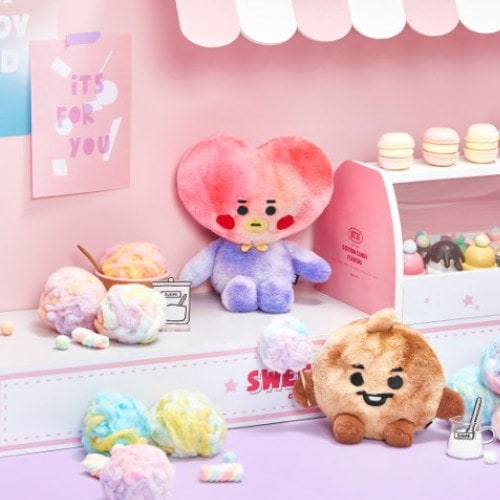 Qoo10] BT21 コットンキャンディーぬいぐるみ 縫製縫い