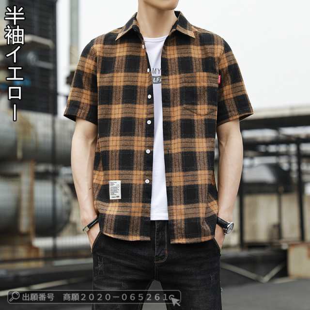 最安挑戦 春新作 新作 送料無料 メンズ カジュアルシャツ 長袖シャツ ワイシャツ チェック柄シャツ かっこいい ビジネス 開襟シャツ おしゃれ 半袖シャツ メンズトップス 紳士用 大人気 38