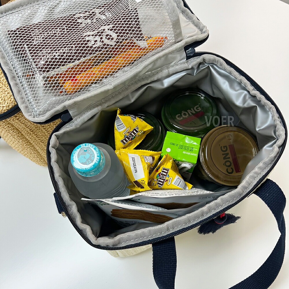 [メガ割りSALE]ストラップ付スマイル保冷バッグ・p397840